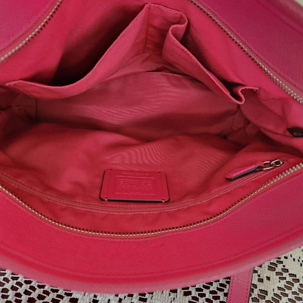 Coach Gallery Pink Leather Shoulder Bag Tote Purse - Picture 15 of 16